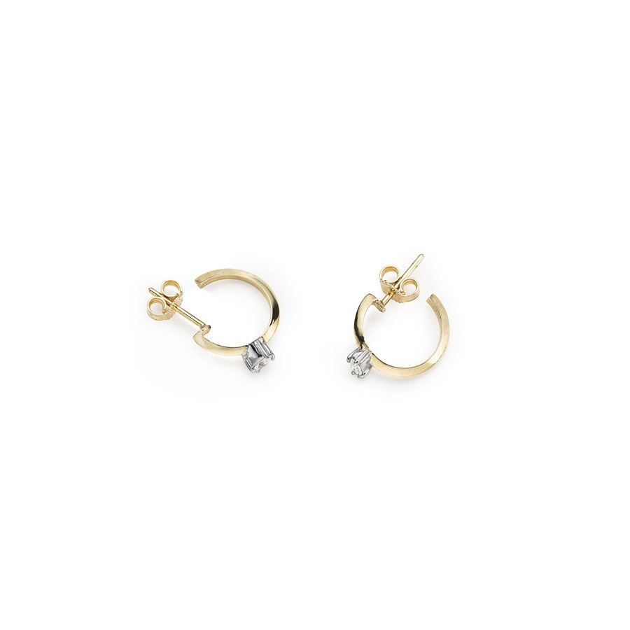Yellow gold 'Balance' hoop earrings BALANCE | OR XS 1MRQ P/FARAU18G CT. 0,18